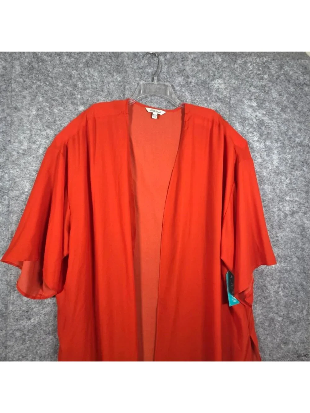 The Pioneer Woman Kimono Duster Womens 2X 3X Orange Blue Floral Butterfly Cover - Picture 3 of 11